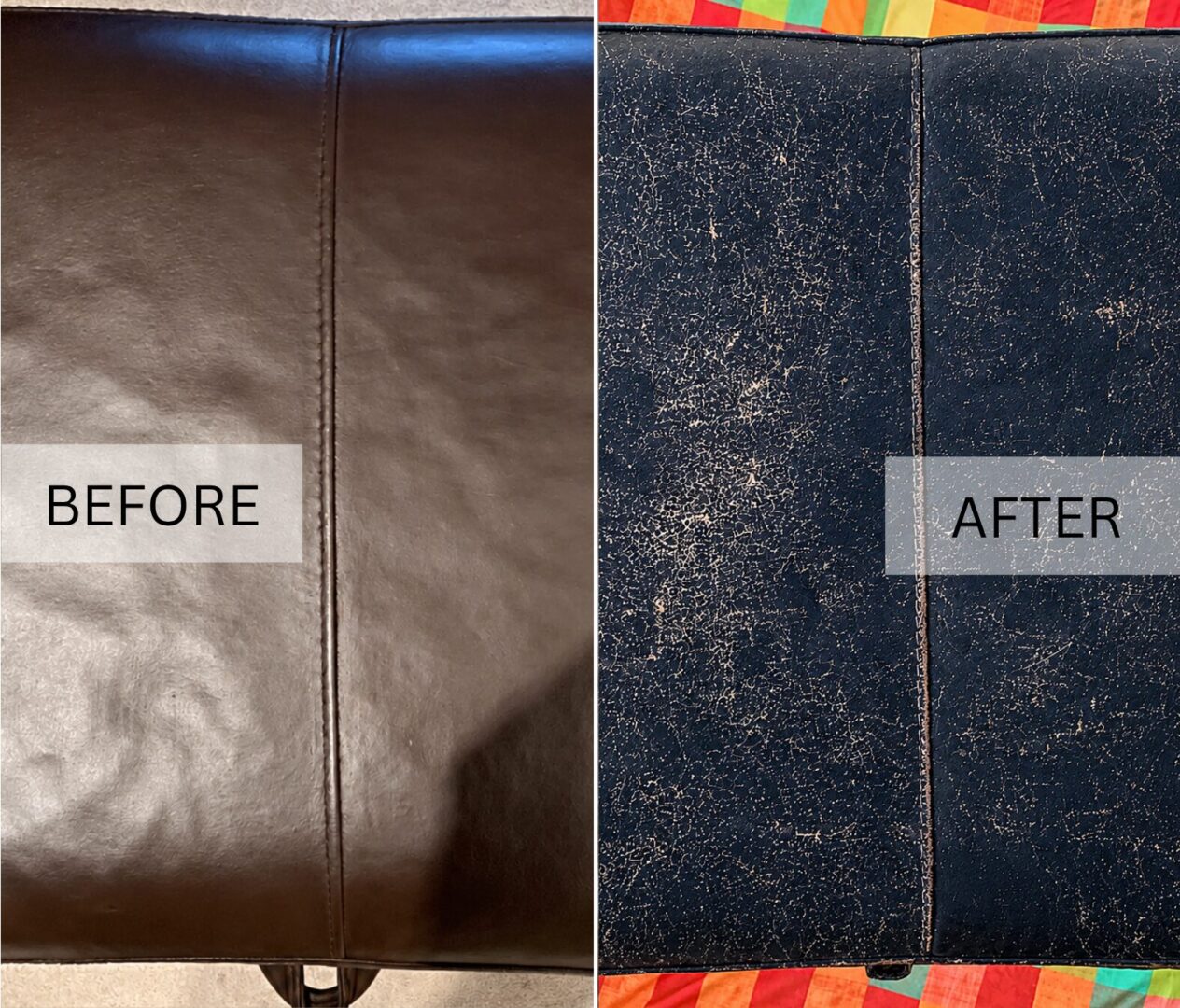 BEFORE (2) leather furniture repair