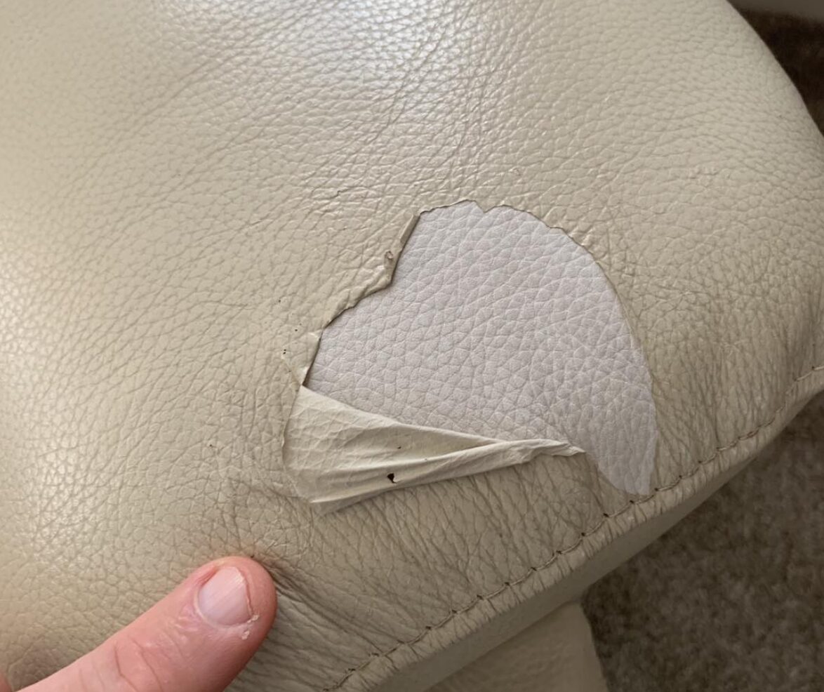 Screenshot can a peeling leather sofa be restored